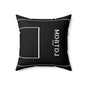 MDBTDJ#BWP Spun Polyester Square Pillow, Home Decor, Tattooed Djs Shop