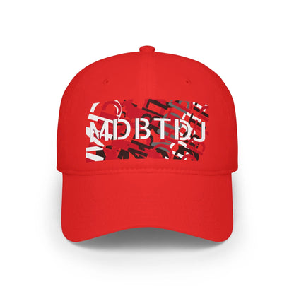 MDBTDJ#BRGYWRDC Red - Low Profile Baseball Cap, Hats, Hats, Tattooed Djs Shop
