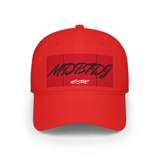 MDBTDJ#PSRC Red - Low Profile Baseball Cap, Hats, Hats, Tattooed Djs Shop