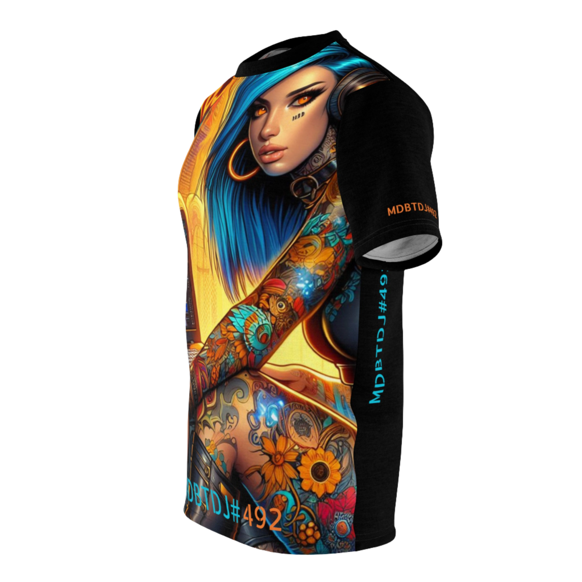 MDBTDJ#492 Premium Art Tee Shirt - Tattooed Dj's Limited Edition - Unisex, T-Shirt, Clothing Tops, Tattooed Djs Shop