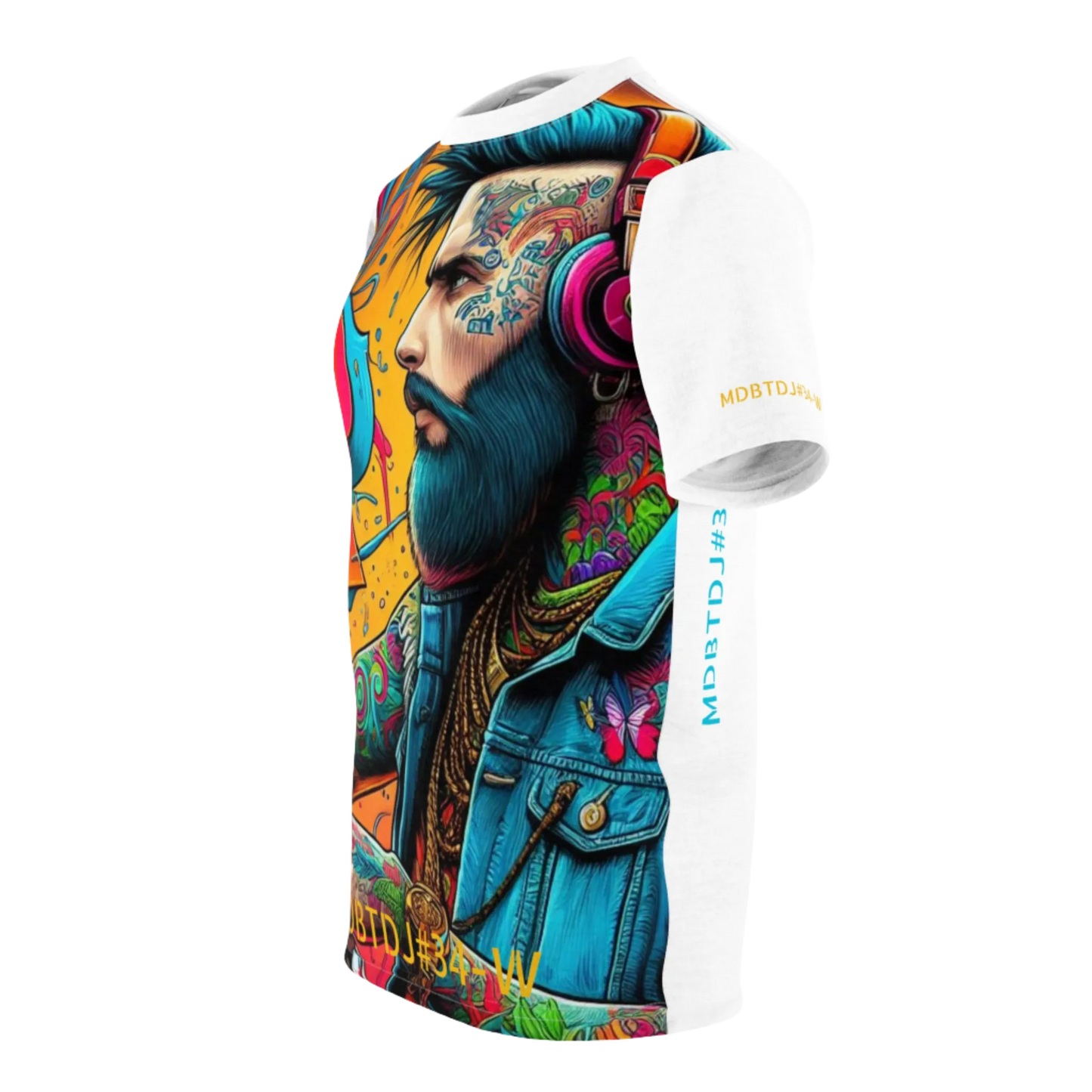 MDBTDJ#34-W Premium Art Tee Shirt - Tattooed Dj's Limited Edition - Unisex, T-Shirt, T-Shirts, Tattooed Djs Shop
