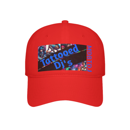 MDBTDJ#FPLCC Red- Low Profile Baseball Cap Tattooed Dj's Limited Edition