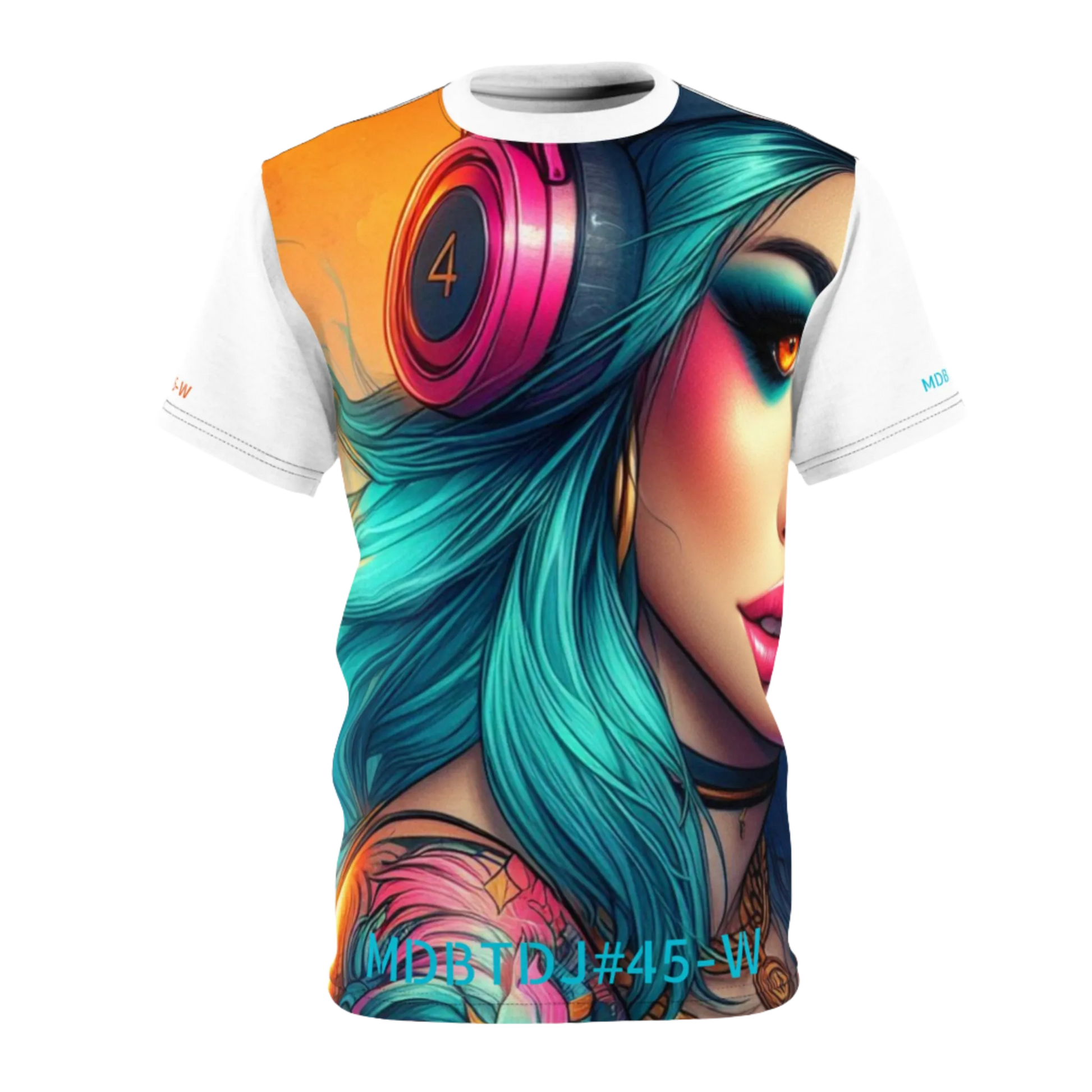 MDBTDJ#45-W Premium Art Tee Shirt - Tattooed Dj's Limited Edition - Unisex, T-Shirt, T-Shirts, Tattooed Djs Shop