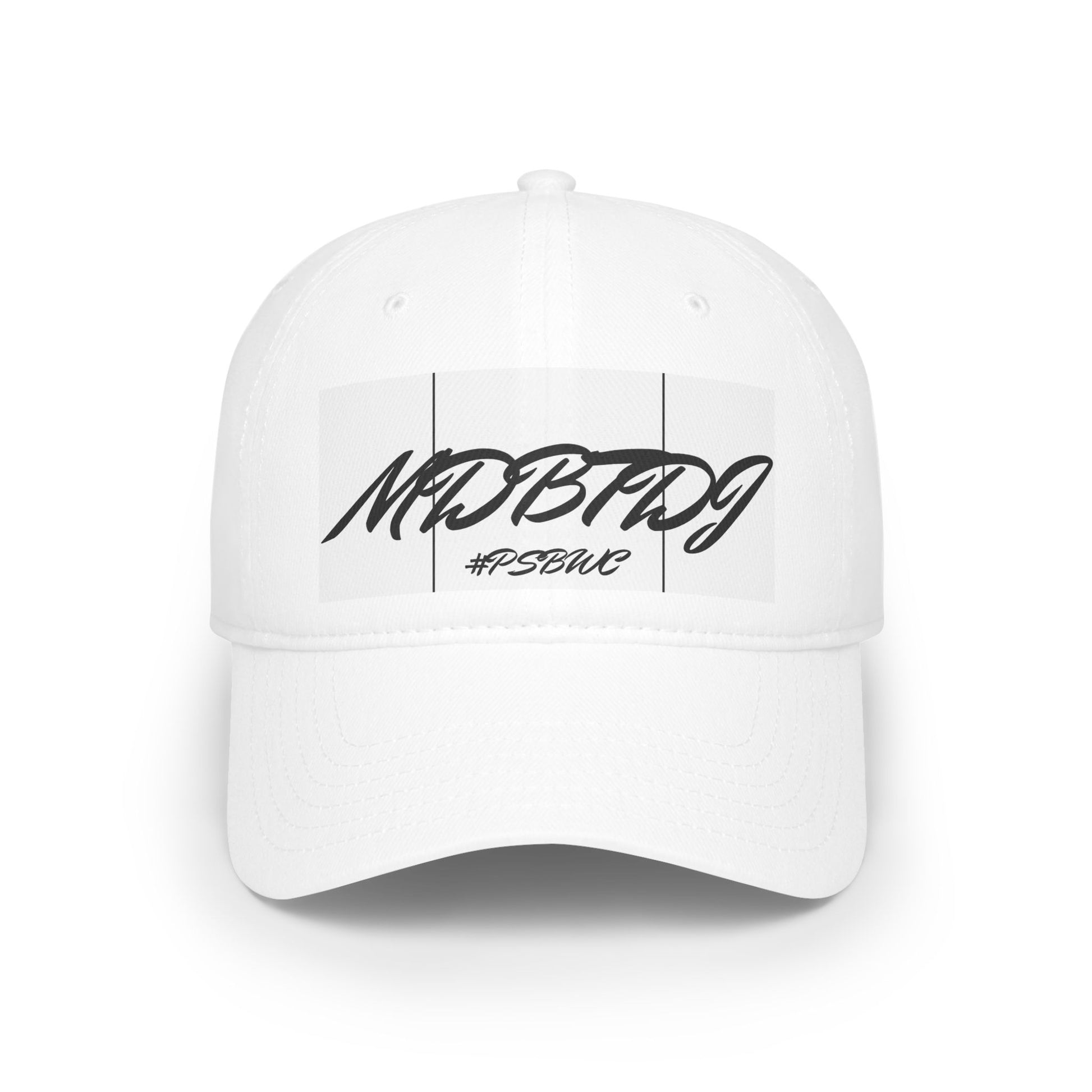 MDBTDJ#PSBWC White - Low Profile Baseball Cap, Hats, Tattooed Djs Shop