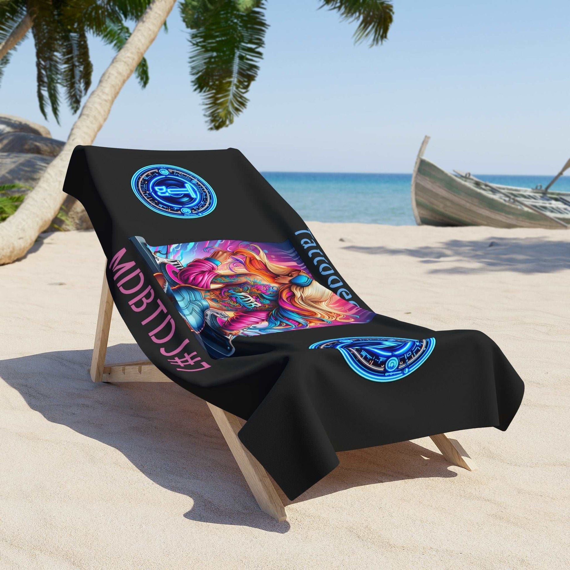 MDBTDJ#7 Beach Towel Tattooed DJ's Limited Edition, Home Decor, Tattooed Djs Shop