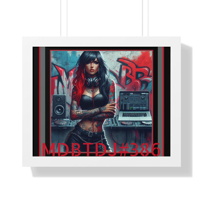 MDBTDJ#386 20x16 Tattooed Dj's LE Framed Horizontal Poster Wall Decor