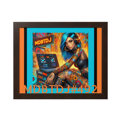 MDBTDJ#492 20x16 Tattooed Dj's LE Framed Horizontal Poster Wall Decor