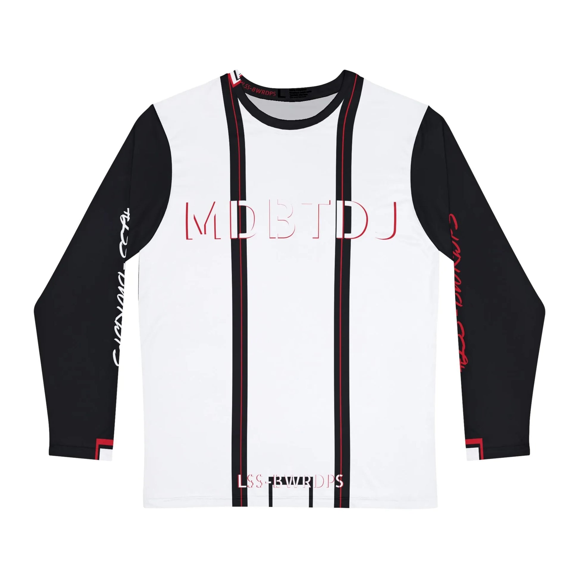 MDBTDJ#LSS-BWRDPS Men's Long Sleeve Shirt, Long Sleeve Shirt, Clothing Tops, Tattooed Djs Shop