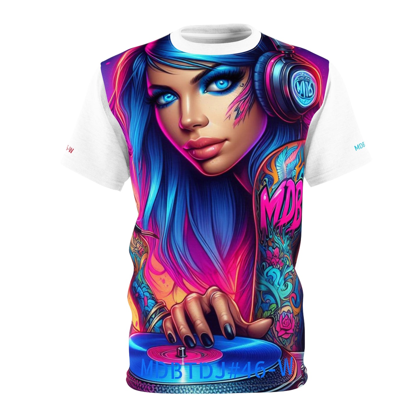 MDBTDJ#46-W Premium Art Tee Shirt - Tattooed Dj's Limited Edition - Unisex