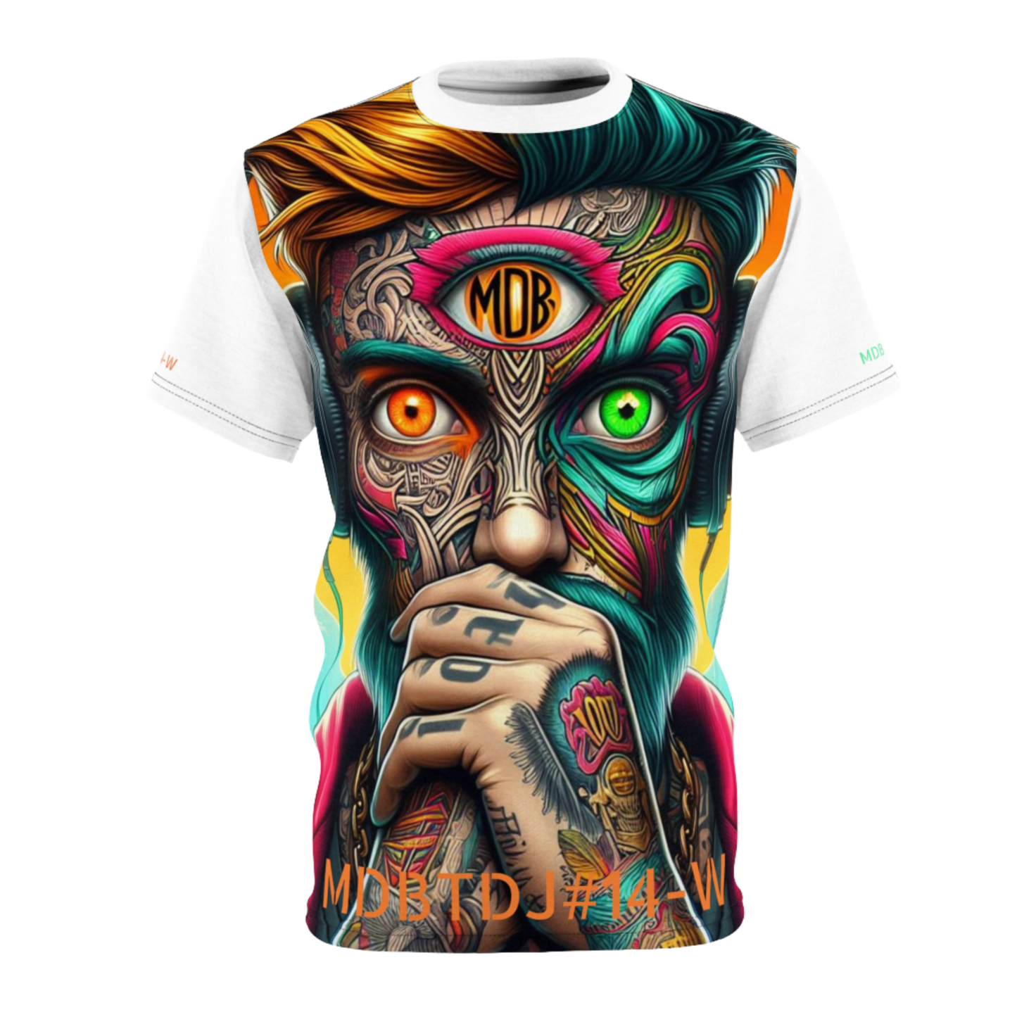 MDBTDJ#14-W Premium Tee Shirt - Tattooed Dj's Limited Edition - Unisex