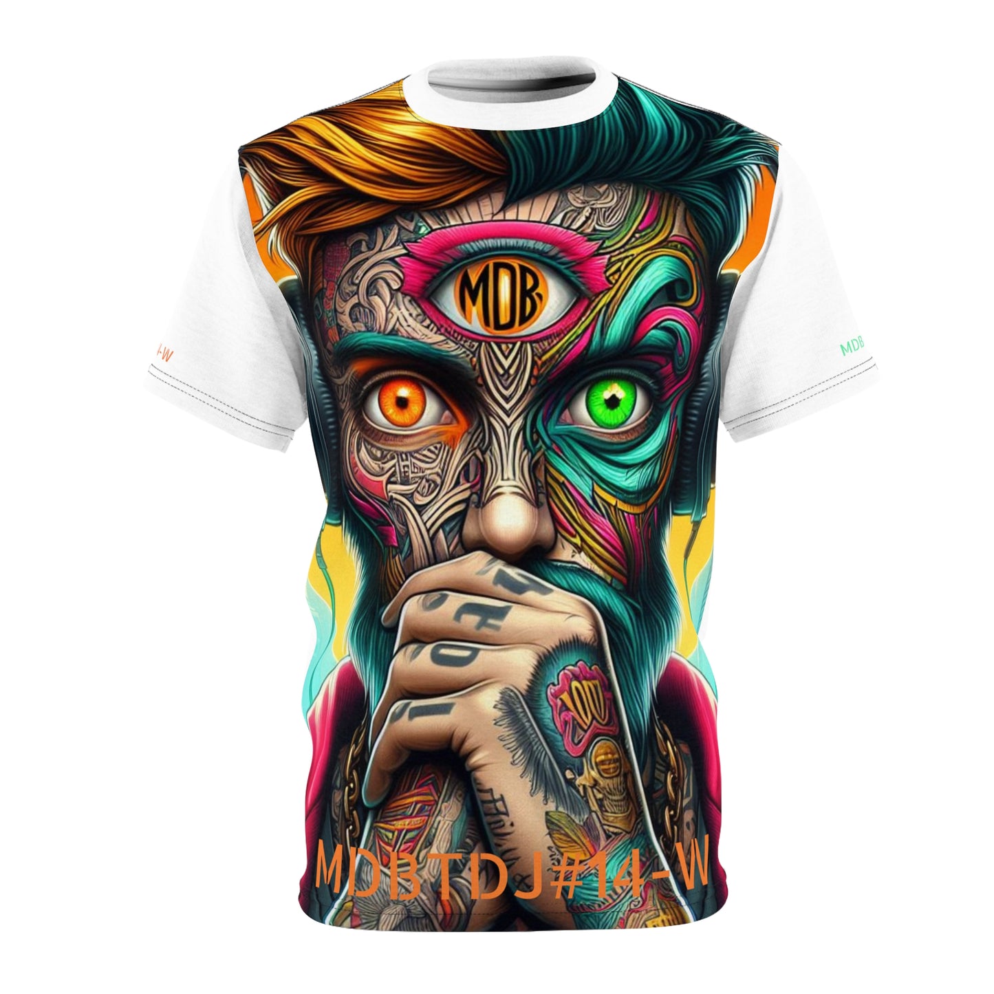 MDBTDJ#14-W Premium Tee Shirt - Tattooed Dj's Limited Edition - Unisex