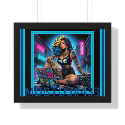 MDBTDJ#433 20x16 Tattooed Dj's LE Framed Horizontal Poster Wall Decor