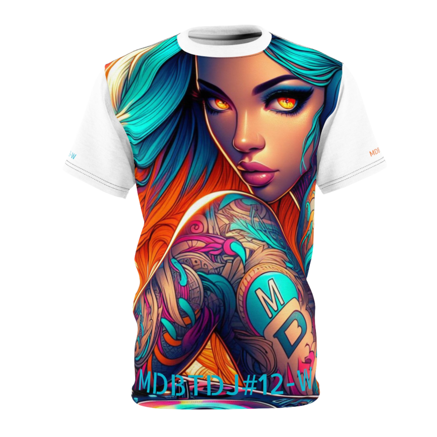 MDBTDJ#12-W Premium Tee Shirt - Tattooed Dj's Limited Edition - Unisex