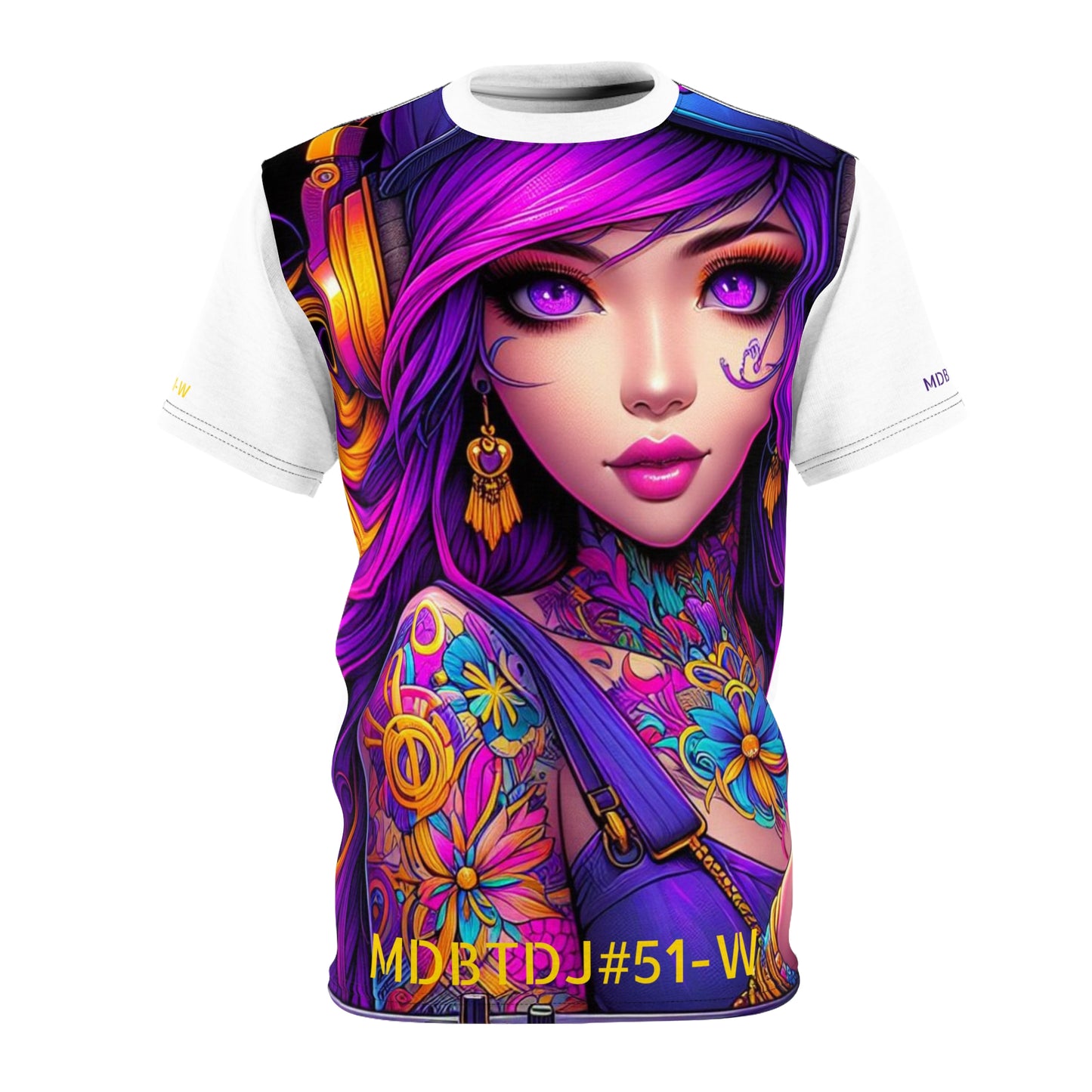 MDBTDJ#51-W Premium Art Tee Shirt - Tattooed Dj's Limited Edition - Unisex