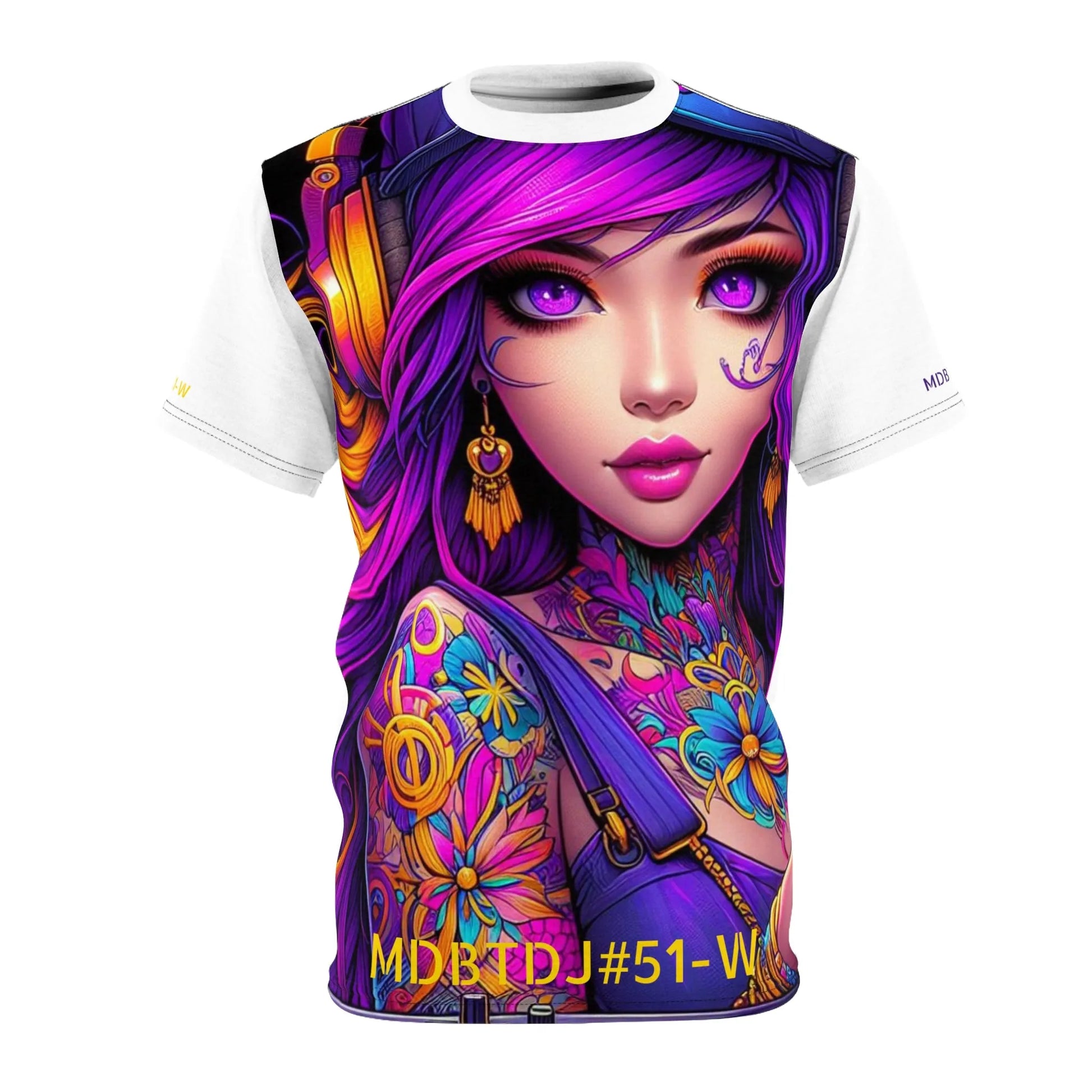 MDBTDJ#51-W Premium Art Tee Shirt - Tattooed Dj's Limited Edition - Unisex, T-Shirt, T-Shirts, Tattooed Djs Shop