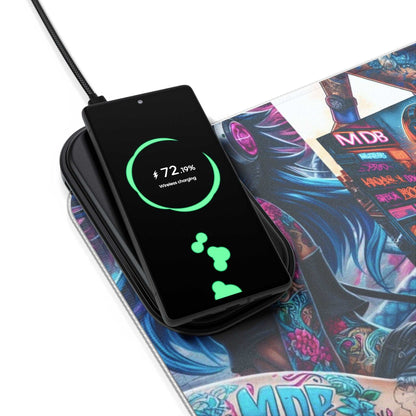 MDBTDJ#LDMP LED Gaming Mouse Pad, Wireless Charging Tattooed Dj's Limited Edition, Home Decor, Tattooed Djs Shop