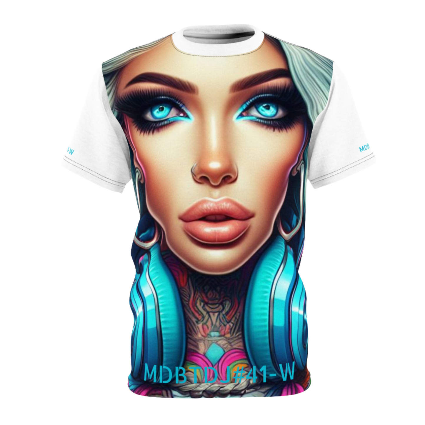 MDBTDJ#41-W Premium Art Tee Shirt - Tattooed Dj's Limited Edition - Unisex