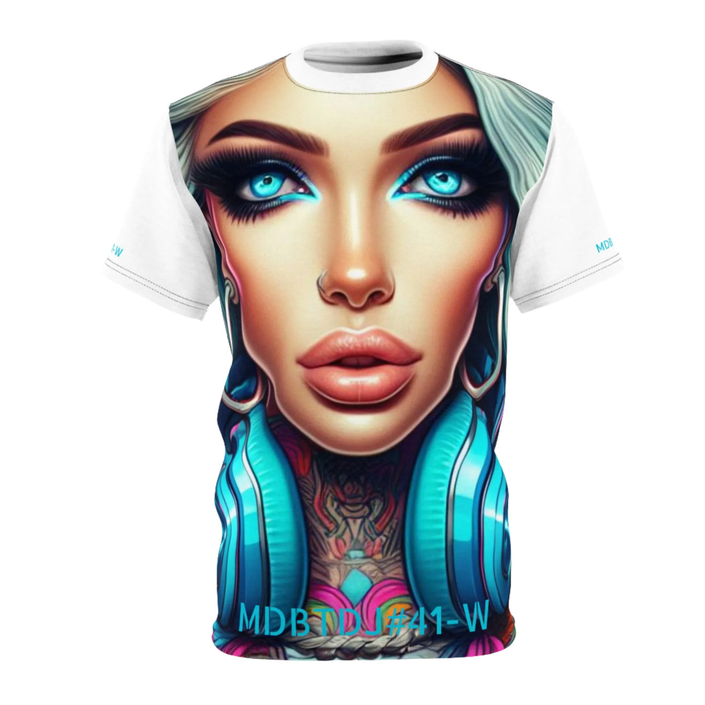 MDBTDJ#41-W Premium Art Tee Shirt - Tattooed Dj's Limited Edition - Unisex, T-Shirt, T-Shirts, Tattooed Djs Shop