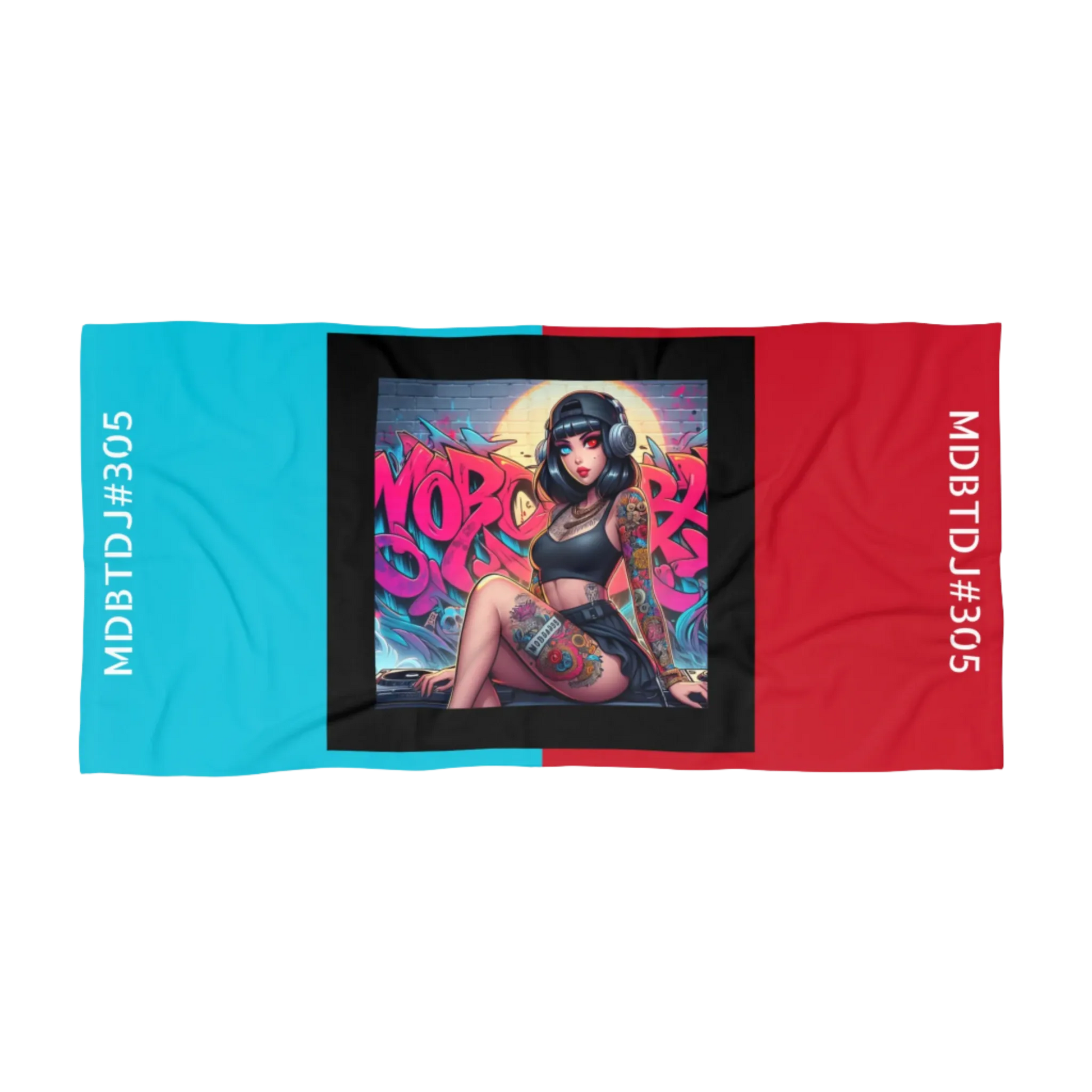 MDBTDJ#305 Premium Art Beach Towel Tattooed Dj's, Beach Towel, Beach Towels, Tattooed Djs Shop