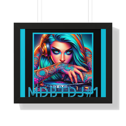 MDBTDJ#1 20x16 Tattooed Dj's LE Framed Horizontal Poster Wall Decor, Poster, Tattooed Djs Shop