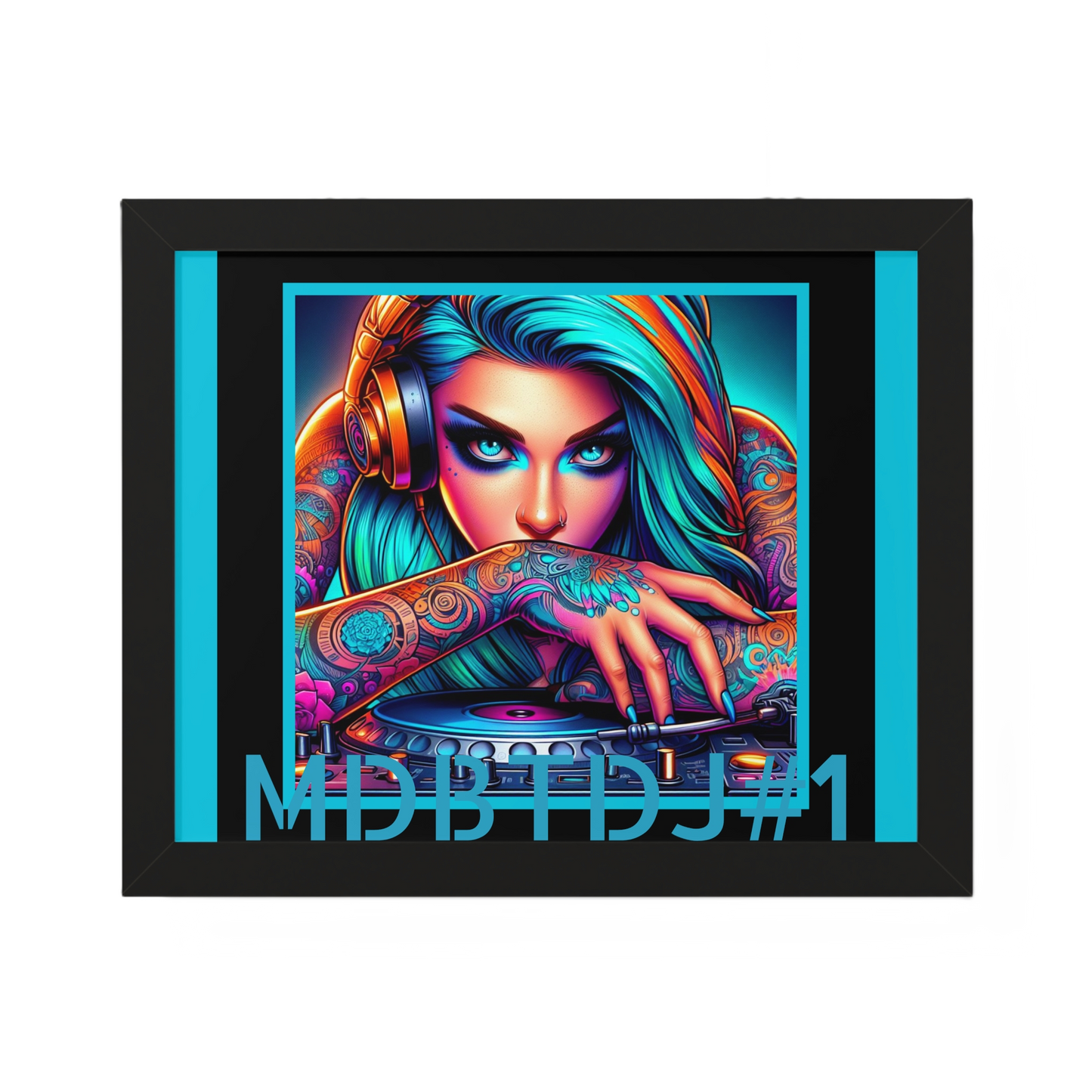 MDBTDJ#1 20x16 Tattooed Dj's LE Framed Horizontal Poster Wall Decor