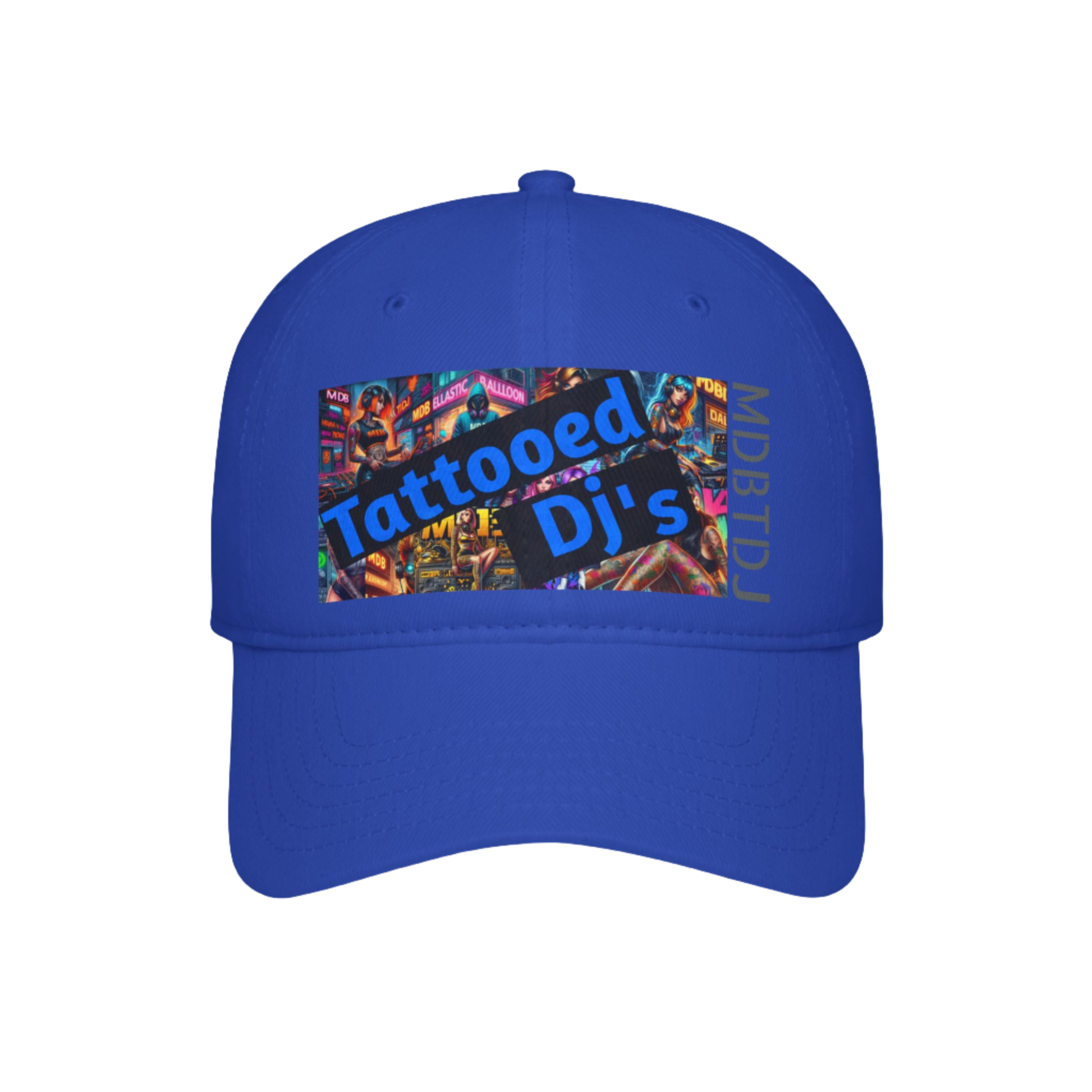 MDBTDJ#LPBCOG Blue - Low Profile Baseball Cap Tattooed Dj's Limited Edition, Hats, Headwear, Tattooed Djs Shop