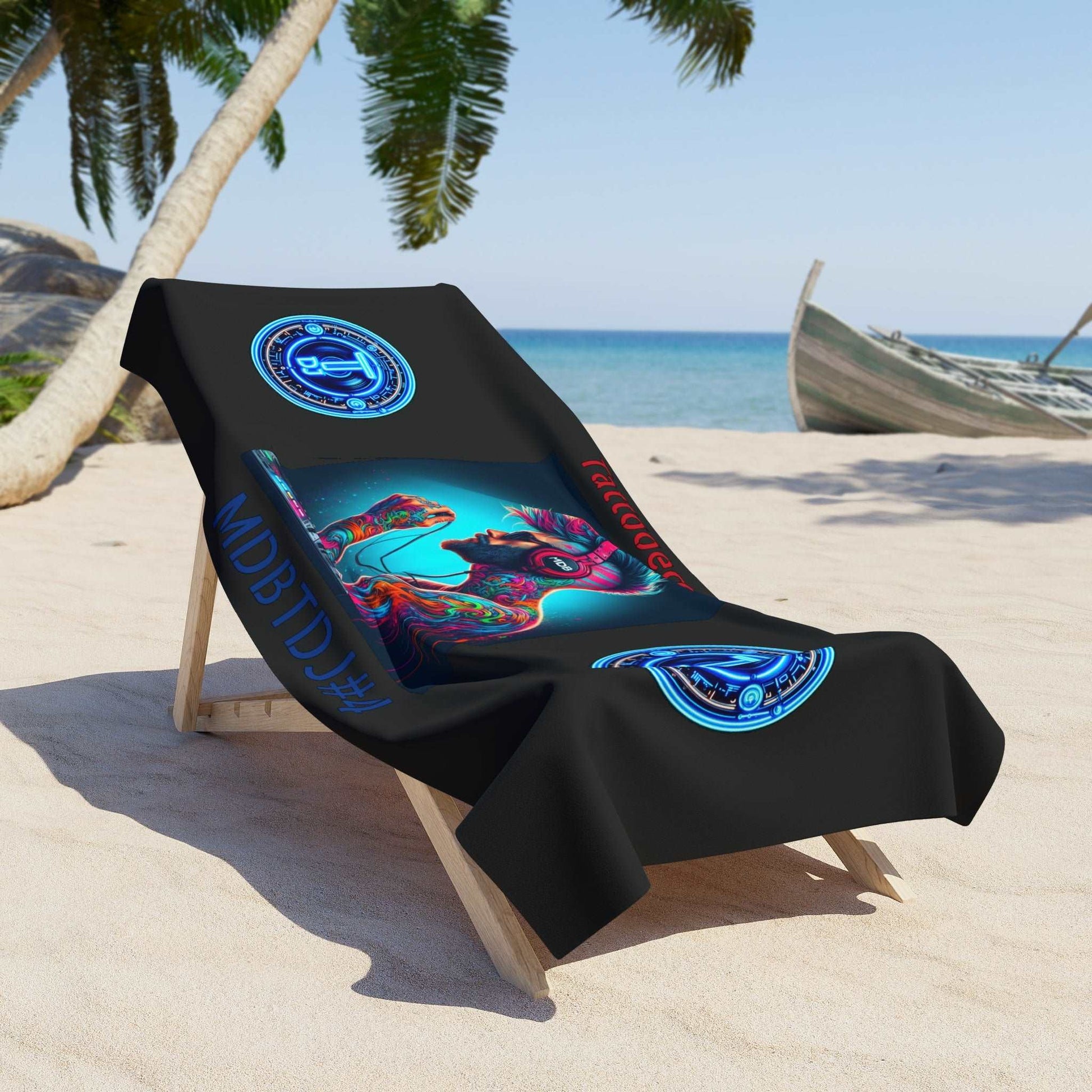 MDBTDJ#4 Beach Towel Tattooed Dj's Limited Edition, Home Decor, Apparel & Accessories, Tattooed Djs Shop