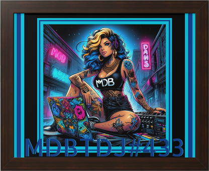 MDBTDJ#433 20x16 Tattooed Dj's LE Framed Horizontal Poster Wall Decor