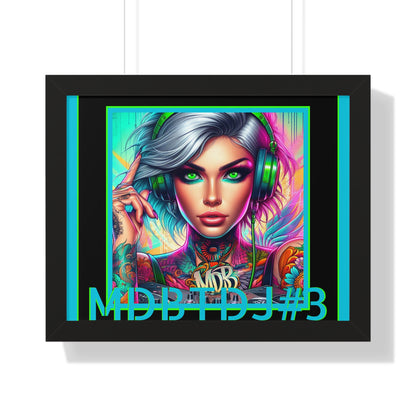 MDBTDJ#3 20x16 Tattooed Dj's LE Framed Horizontal Poster Wall Decor