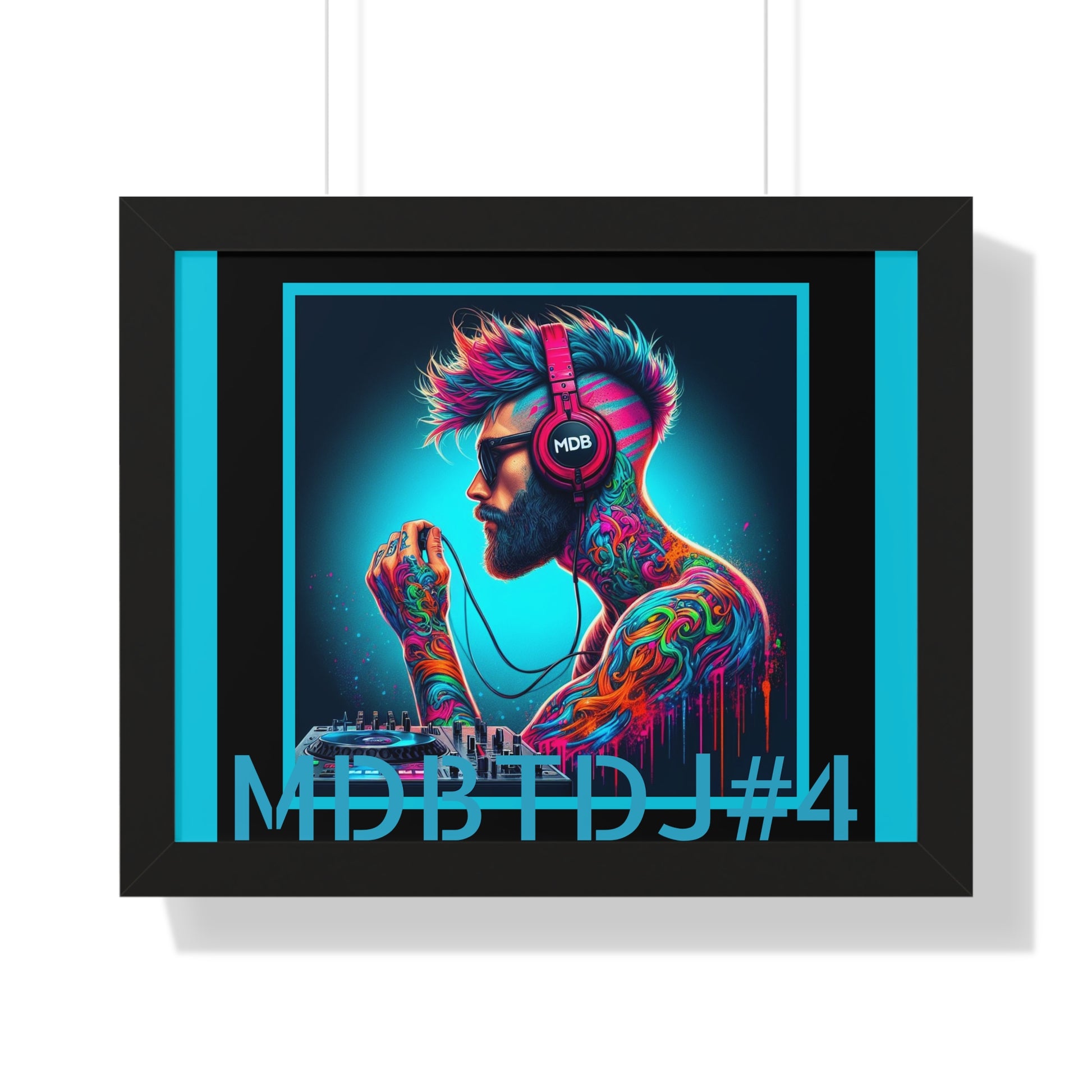 MDBTDJ#4 20x16 Tattooed Dj's LE Framed Horizontal Poster Wall Decor, Poster, Tattooed Djs Shop