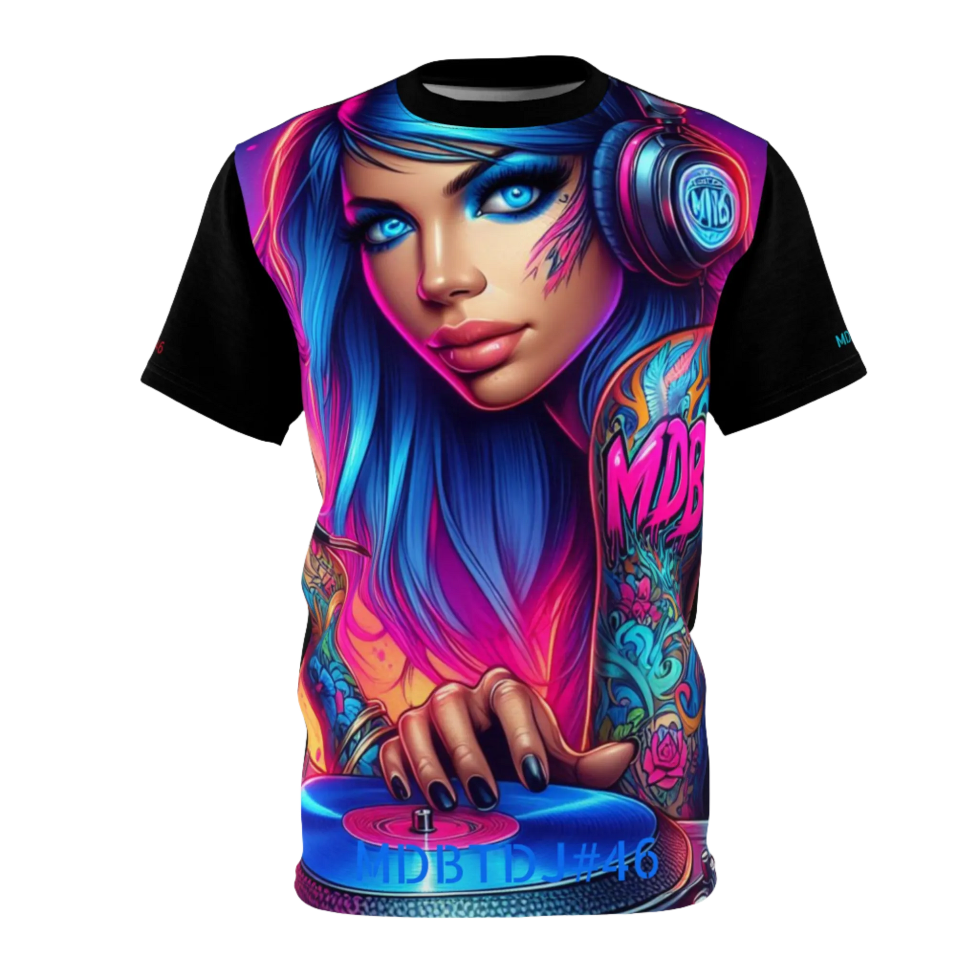 MDBTDJ#46 Premium Art Tee Shirt - Tattooed Dj's Limited Edition - Unisex, T-Shirt, Activewear Tops, Tattooed Djs Shop