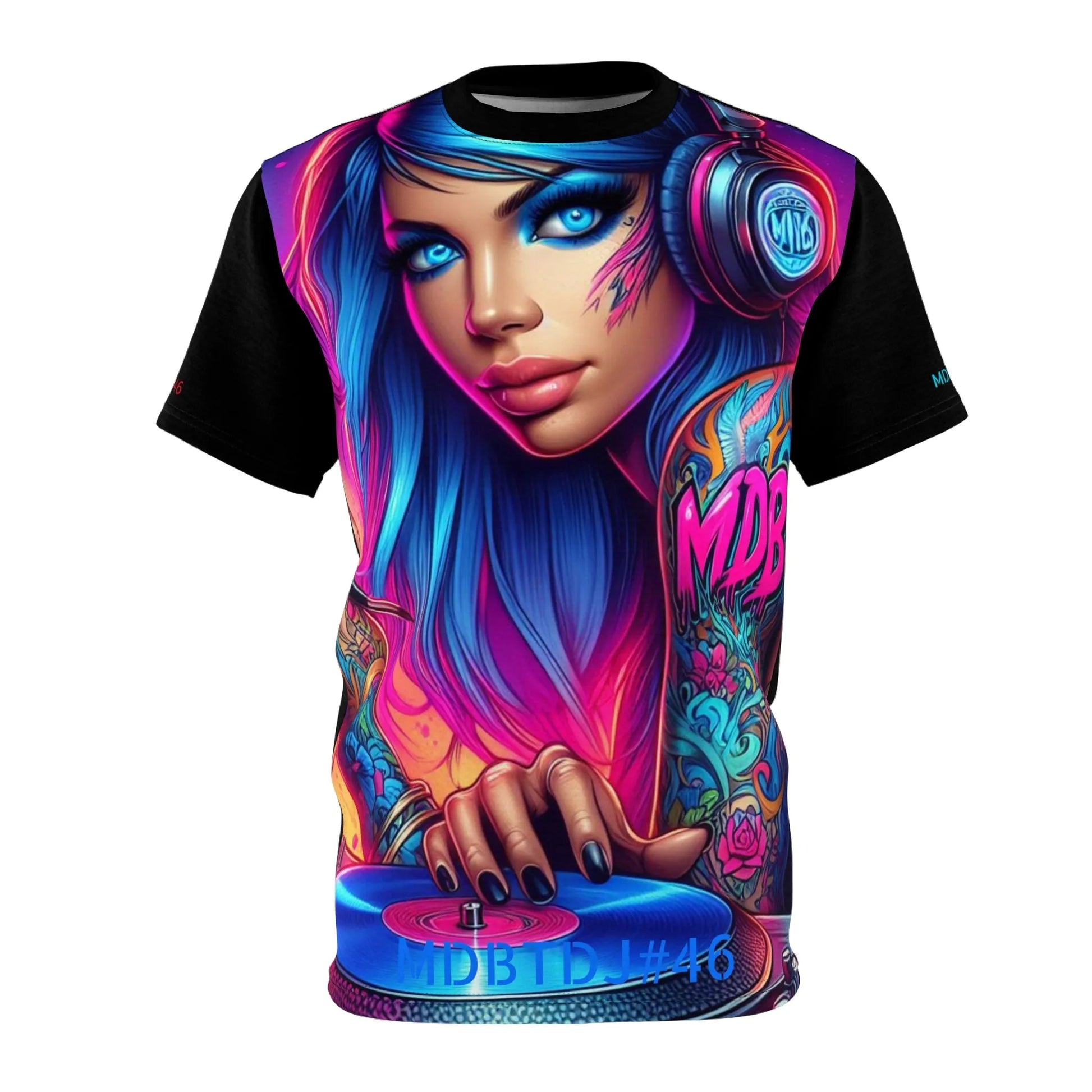 MDBTDJ#46 Premium Art Tee Shirt - Tattooed Dj's Limited Edition - Unisex, T-Shirt, Activewear Tops, Tattooed Djs Shop
