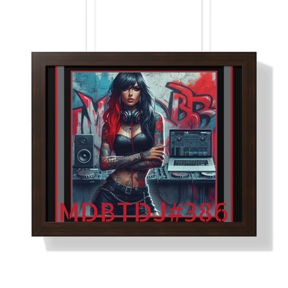 MDBTDJ#386 20x16 Tattooed Dj's LE Framed Horizontal Poster Wall Decor