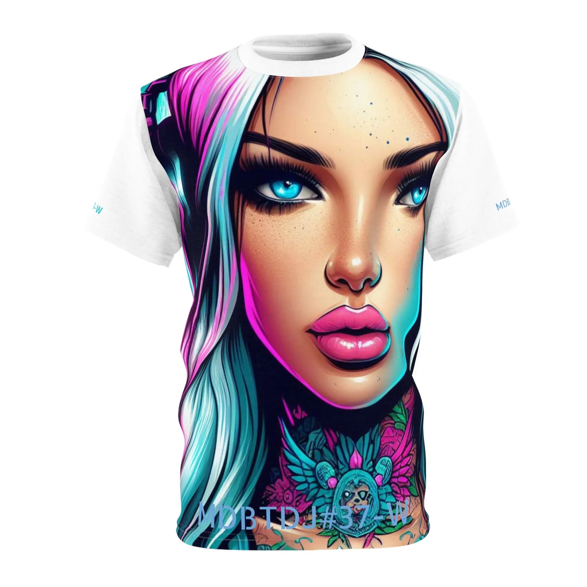 MDBTDJ#37-W Premium Art Tee Shirt - Tattooed Dj's Limited Edition - Unisex, T-Shirt, Activewear Tops, Tattooed Djs Shop