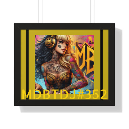 MDBTDJ#352 20x16 Framed Horizontal Poster Wall Decor, Poster, Tattooed Djs Shop