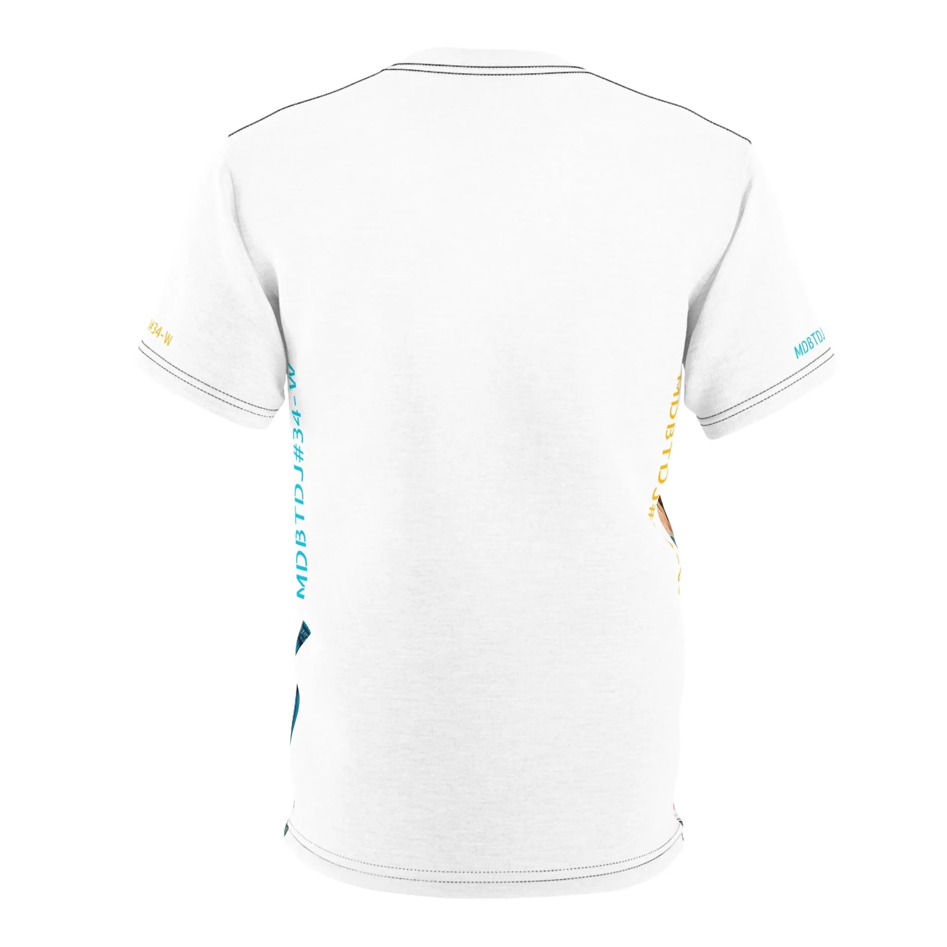 MDBTDJ#34-W Premium Art Tee Shirt - Tattooed Dj's Limited Edition - Unisex, All Over Prints, Tattooed Djs Shop