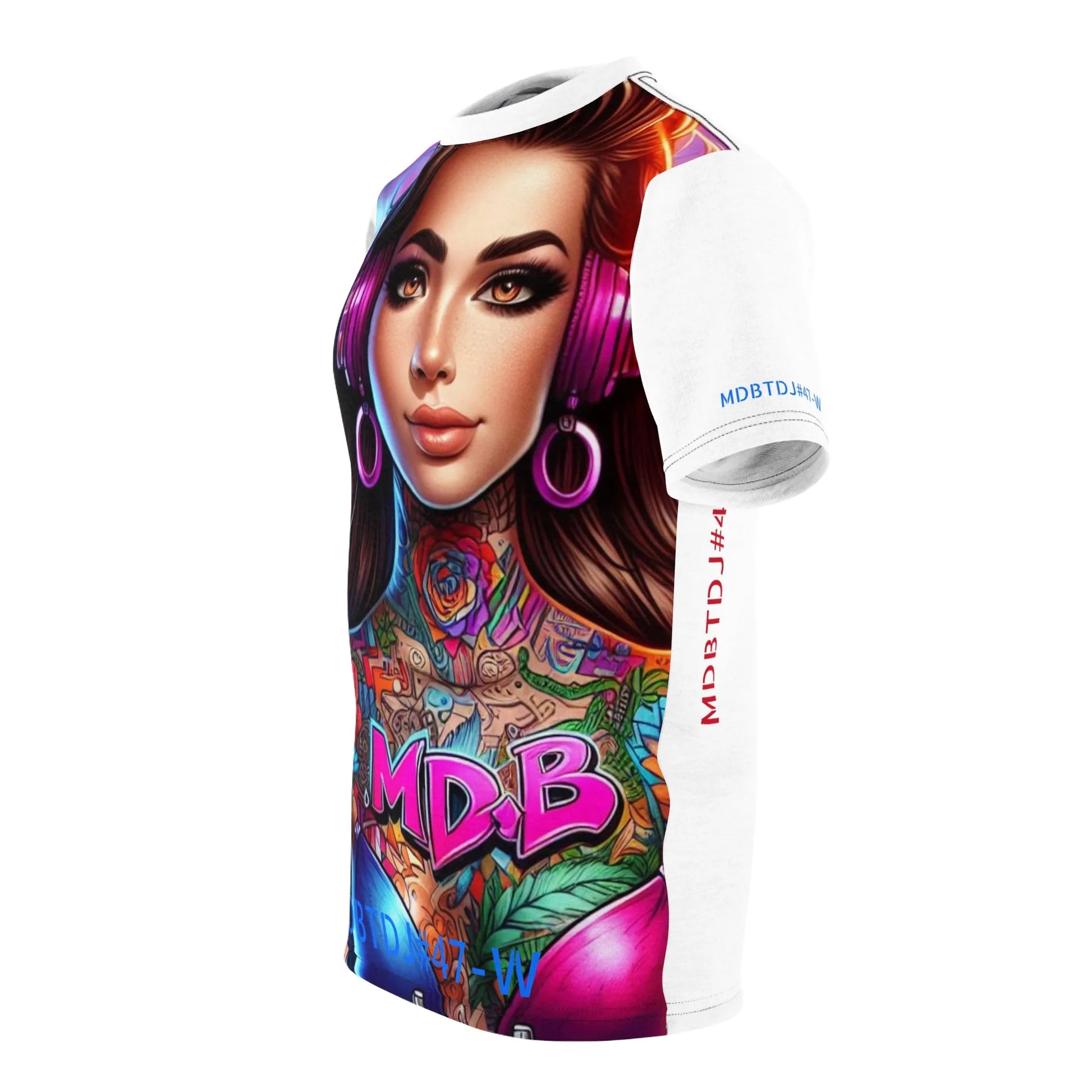 MDBTDJ#47-W Premium Art Tee Shirt - Tattooed Dj's Limited Edition - Unisex, T-Shirt, T-Shirts, Tattooed Djs Shop