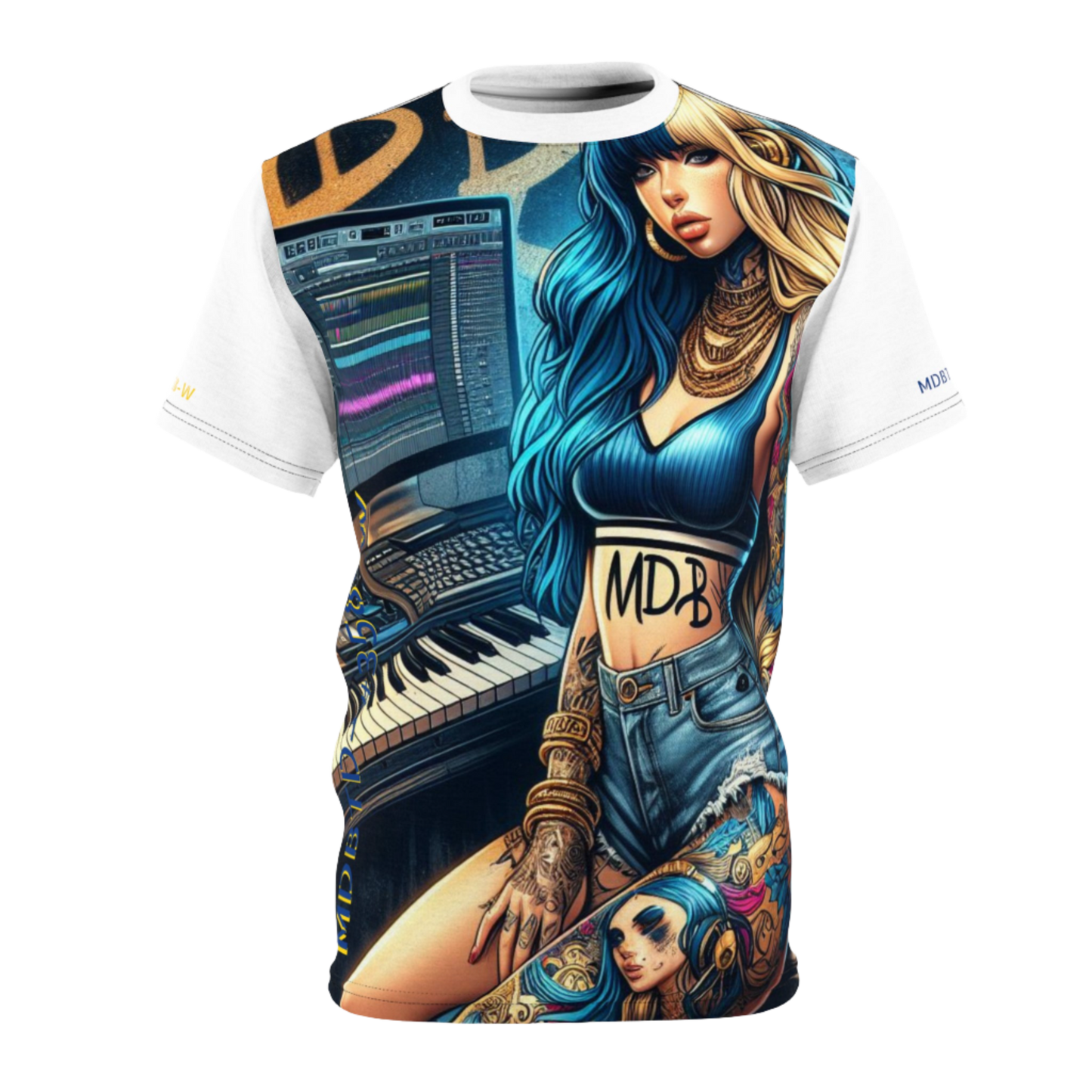 MDBTDJ#358-W Premium Tee Shirt - Unisex Tattooed Dj's Limited Edition