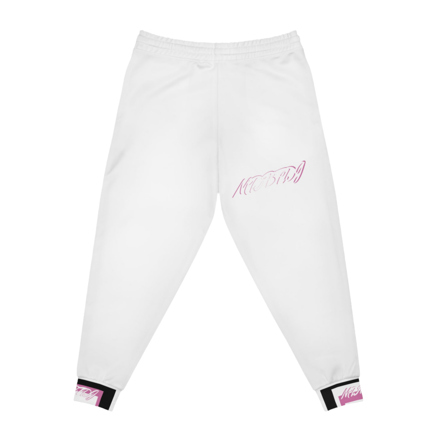 MDBTDJ#OG1WGPNKSQ Pink / Black / White Athletic Joggers