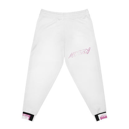 MDBTDJ#OG1WGPNKSQ Pink / Black / White Athletic Joggers