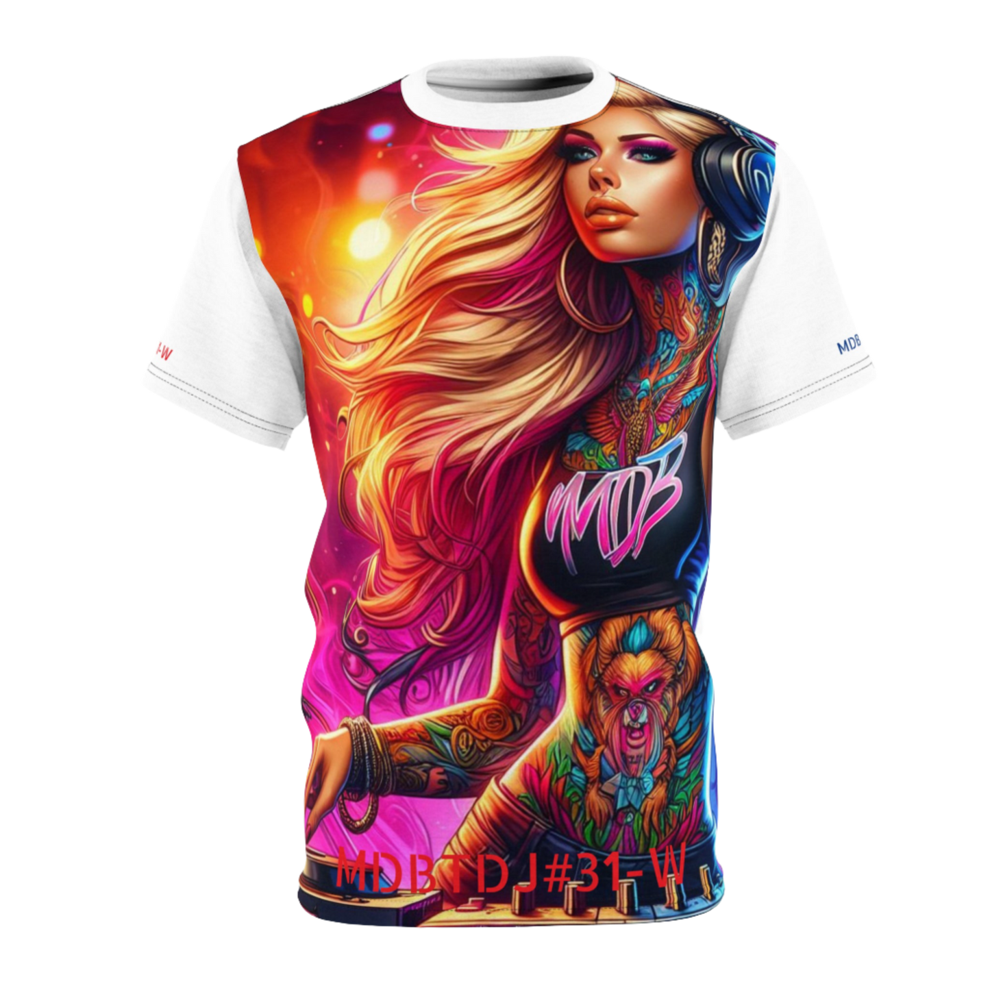 MDBTDJ#31-W Premium Art Tee Shirt - Tattooed Dj's Limited Edition - Unisex