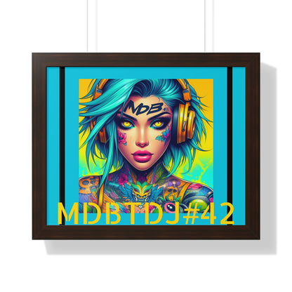 MDBTDJ#42 20x16 Framed Horizontal Poster Wall Decor, Poster, Tattooed Djs Shop