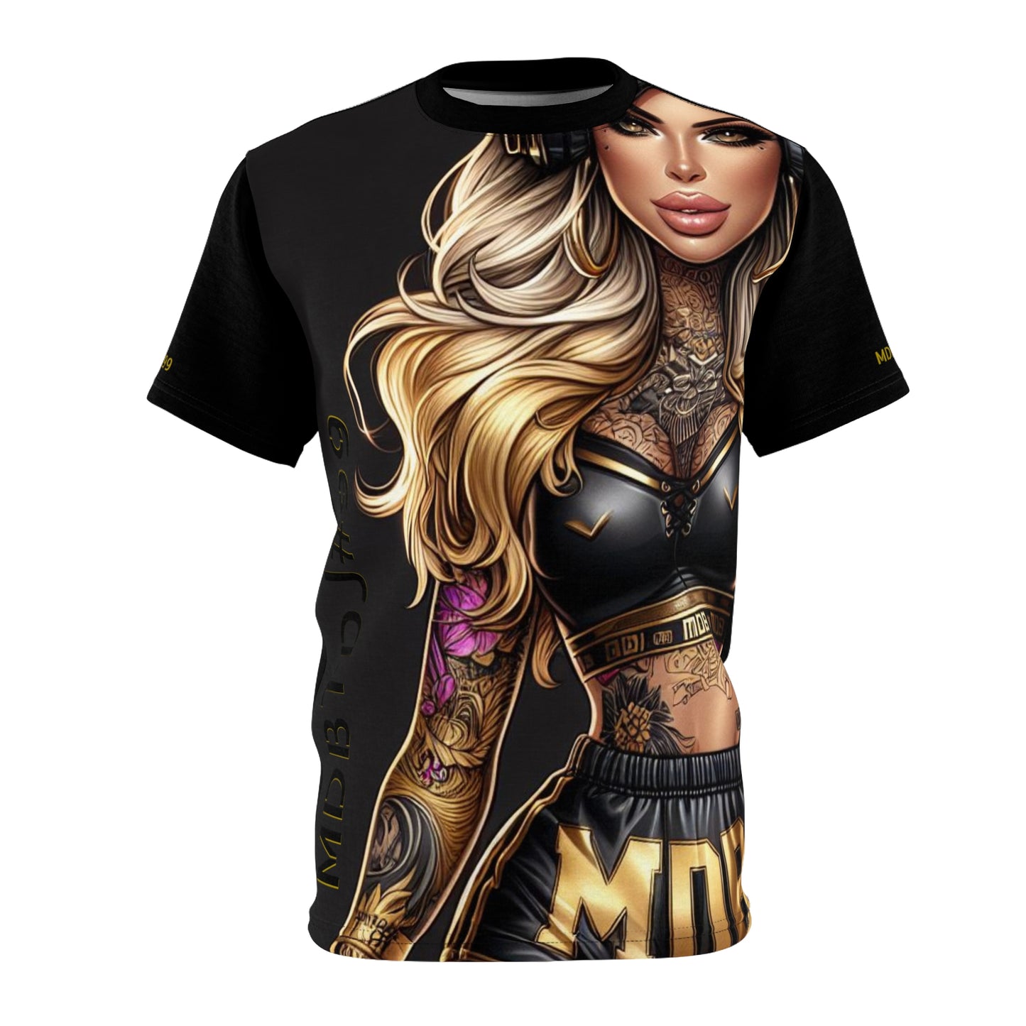 MDBTDJ#99 Premium Tee Shirt - Unisex Tattooed Dj's Limited Edition, All Over Prints, Tattooed Djs Shop