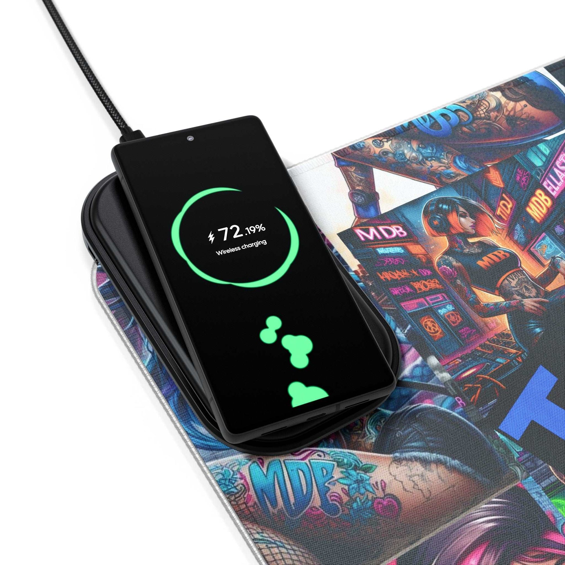 MDBTDJ#LDMP LED Gaming Mouse Pad, Wireless Charging Tattooed Dj's Limited Edition, Home Decor, Tattooed Djs Shop