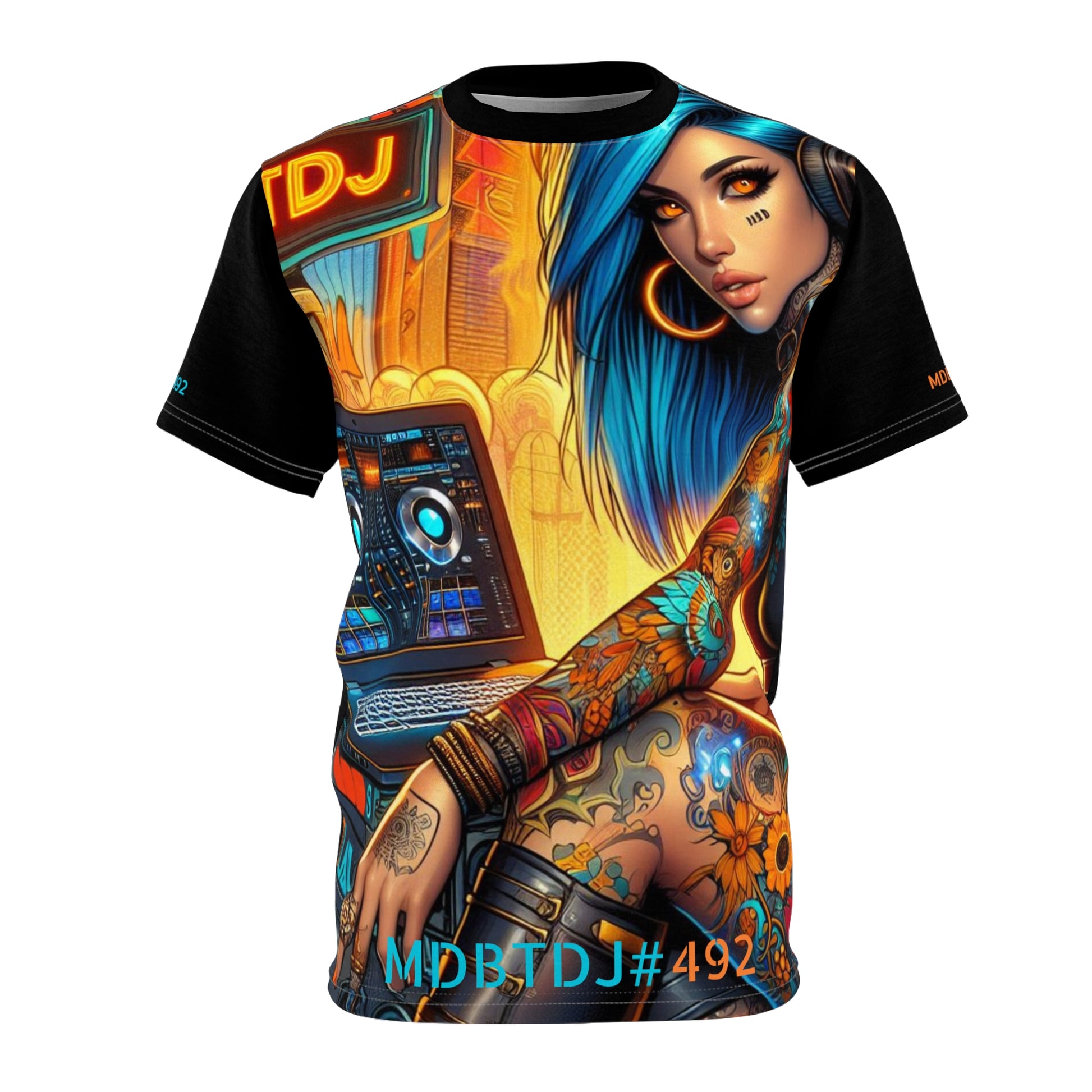MDBTDJ#492 Premium Art Tee Shirt - Tattooed Dj's Limited Edition - Unisex, T-Shirt, Clothing Tops, Tattooed Djs Shop