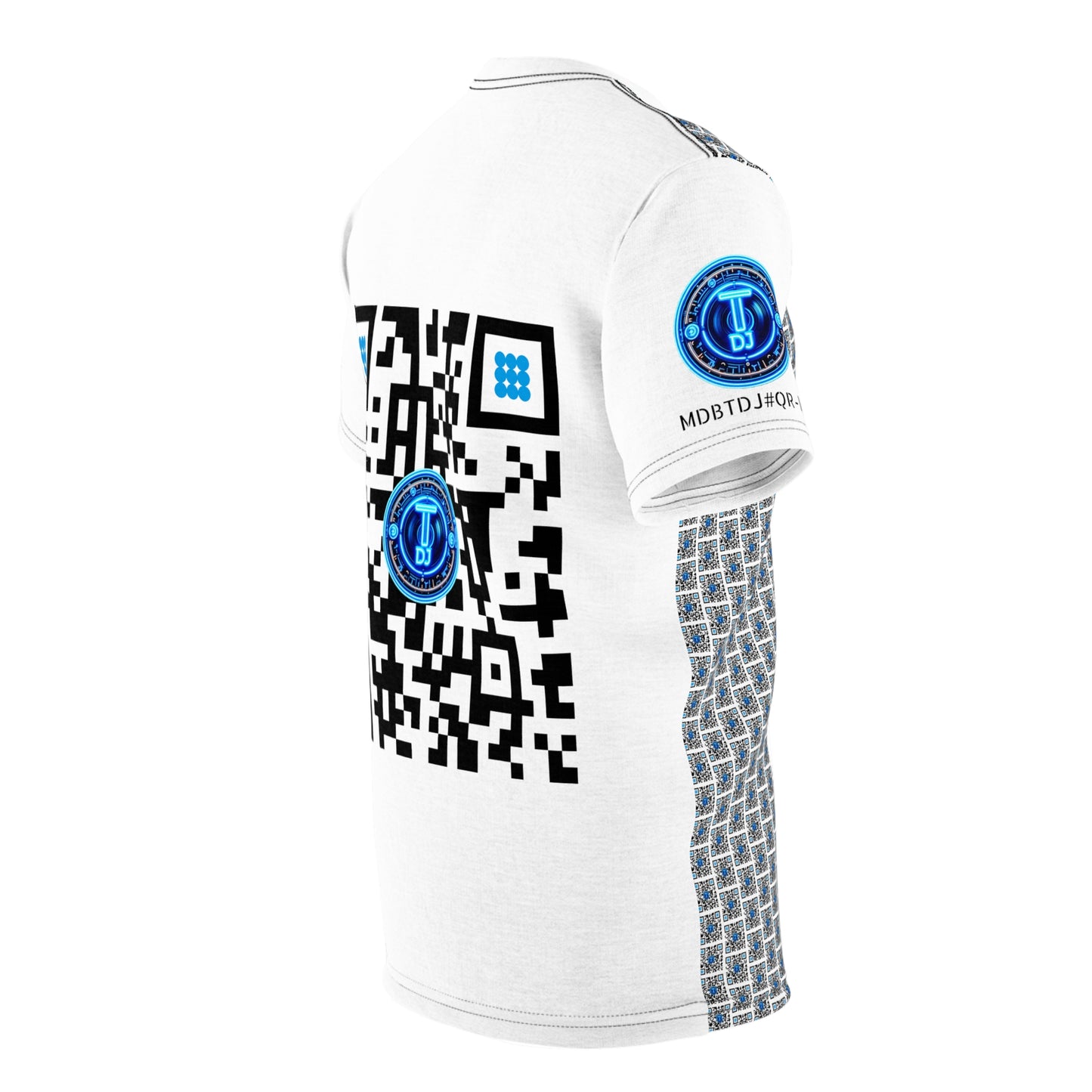 MDBTDJ#QR-W Unisex Cut & Sew Tee Tattooed Dj's Limited Edition, All Over Prints, Tattooed Djs Shop