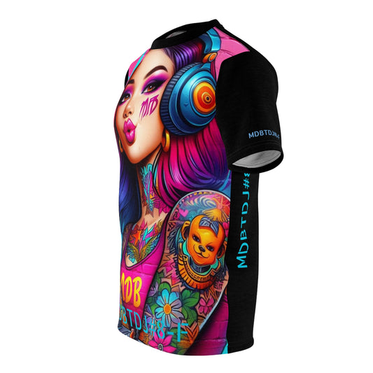 MDBTDJ#8-F Premium Tee Shirt - Tattooed Dj's Limited Edition - Unisex, All Over Prints, Tattooed Djs Shop