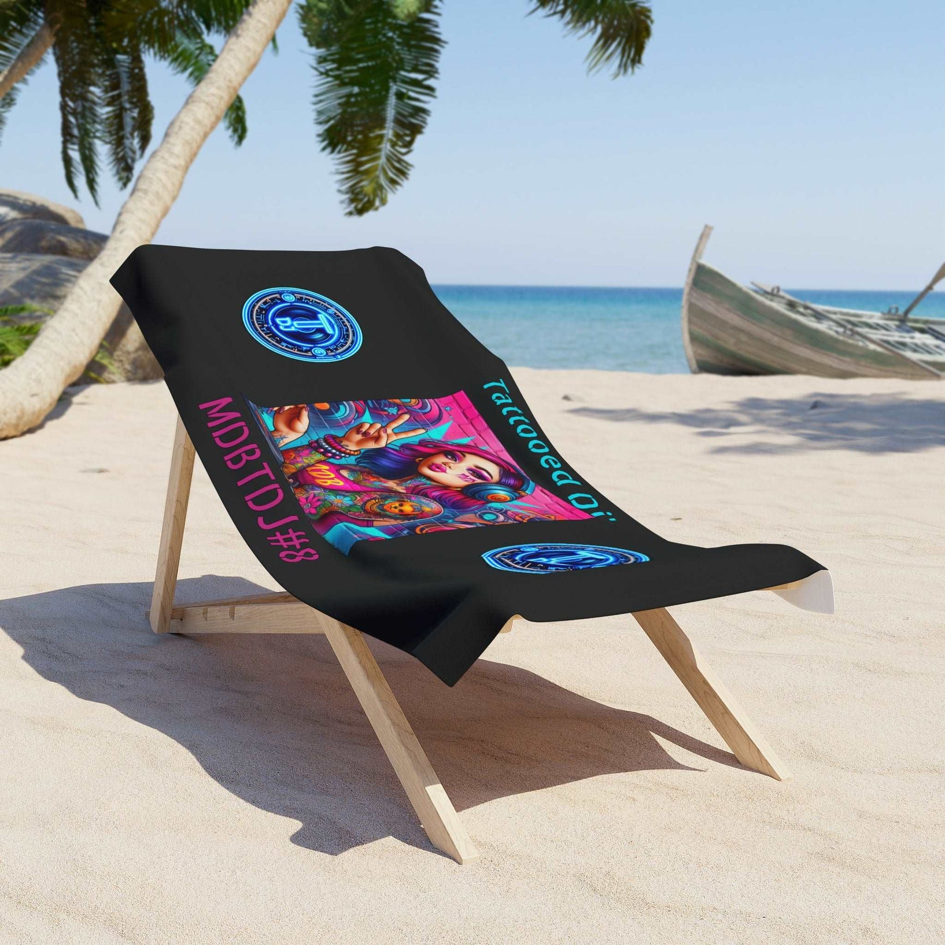 MDBTDJ#8 Beach Towel Tattooed DJ's Limited Edition, Home Decor, Tattooed Djs Shop