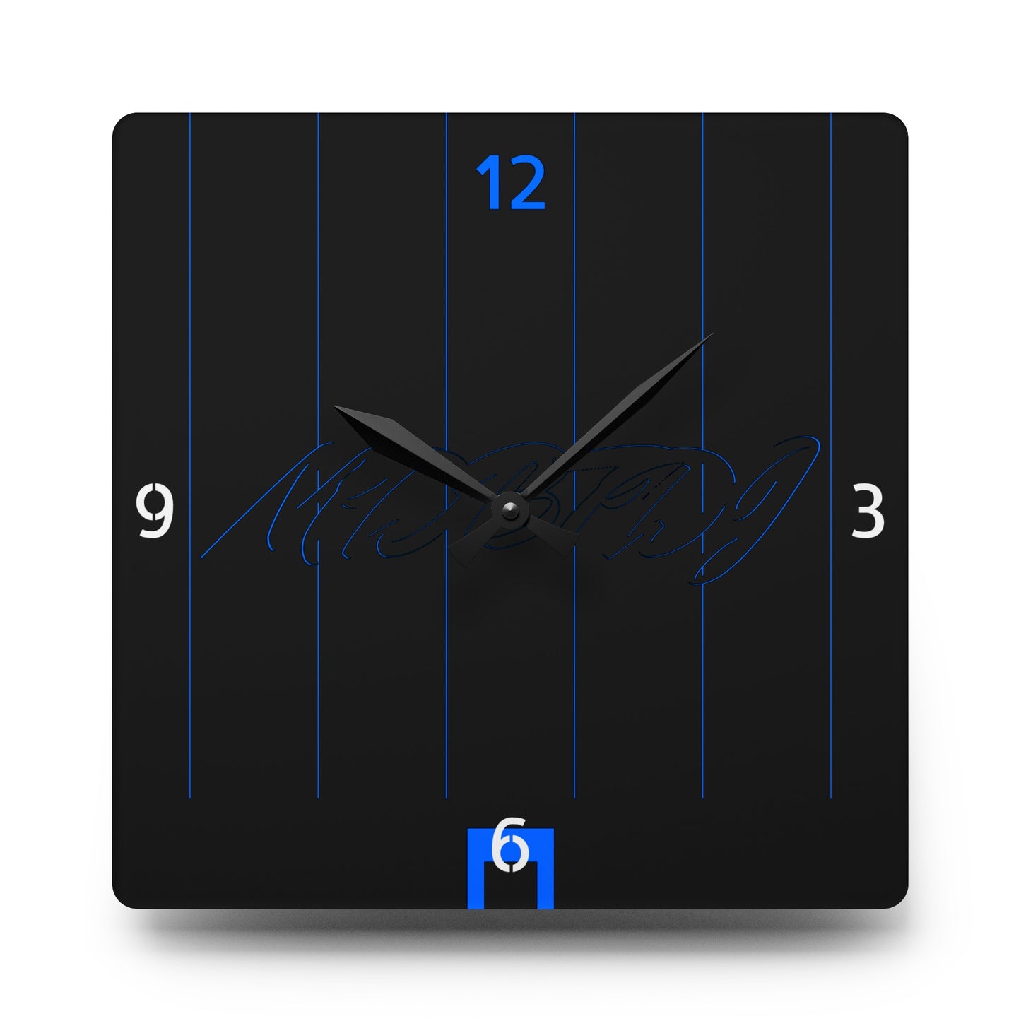 MDBTDJ#PSBLUW Premium Acrylic Wall Clock, Home Decor, Tattooed Djs Shop