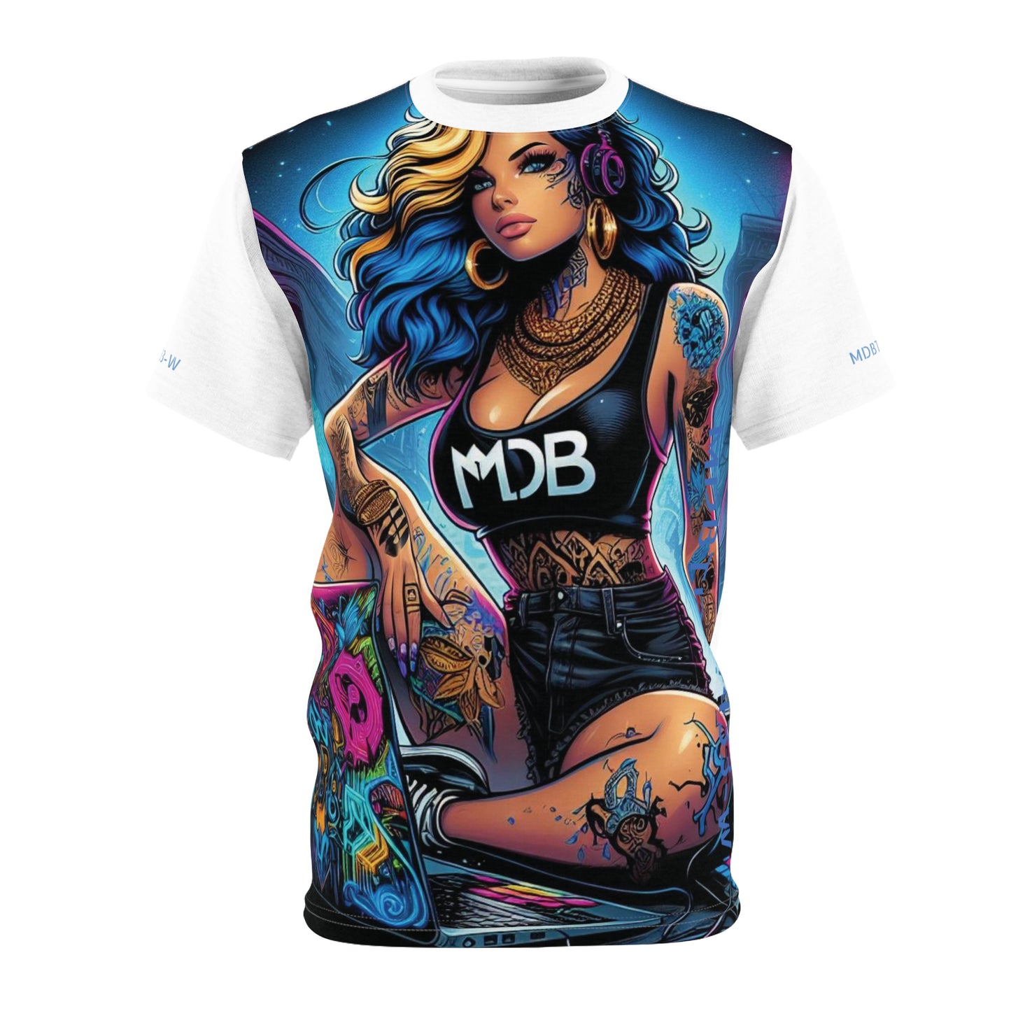 MDBTDJ#433-W Premium Art Tee Shirt - Unisex Tattooed Dj's Limited Edition